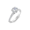 1 Ct Round Lab Diamond Secret Halo Classic Engagement Ring