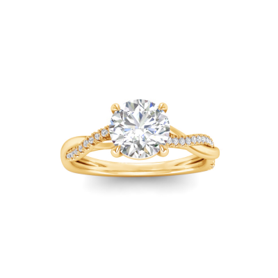 1 Ct Round Lab Diamond Intertwined Engagement Ring