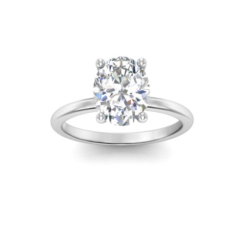 1 Ct Oval Moissanite Solitaire Engagement Ring