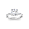 1 Ct Round Moissanite Dainty Channel Set Engagement Ring