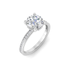 1 Ct Round Moissanite Dainty Channel Set Engagement Ring