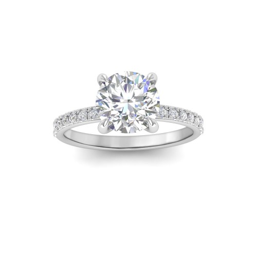 1 Ct Round Moissanite Dainty Thin Engagement Ring