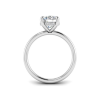 1 Ct Round Lab Diamond Secret Halo Engagement Ring