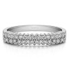 0.5 Carat Double Row Shared Prong Wedding Ring