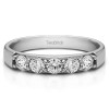 0.25 Carat Five Stone Pave Set Anniversary Band