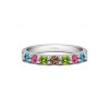 Genuine Birthstone Seven Stone Common Prong Wedding Ring (0.49 Carats)