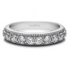 0.25 Carat Millgrained Double Shared Prong Vintage Wedding Ring