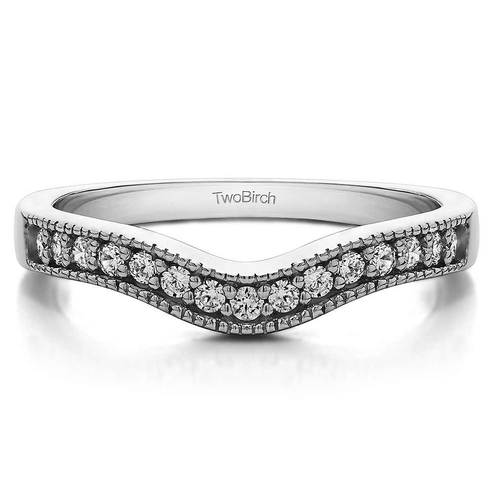 0.24 Ct. Vintage Contour Band with Milgrained Edges