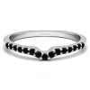 0.25 Ct. Black Delicate Notched Contour Band