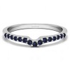 0.15 Ct. Sapphire Delicate Notched Contour Band
