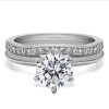 0.42 Ct. Dainty Curved Round Shared Prong Tracer Band