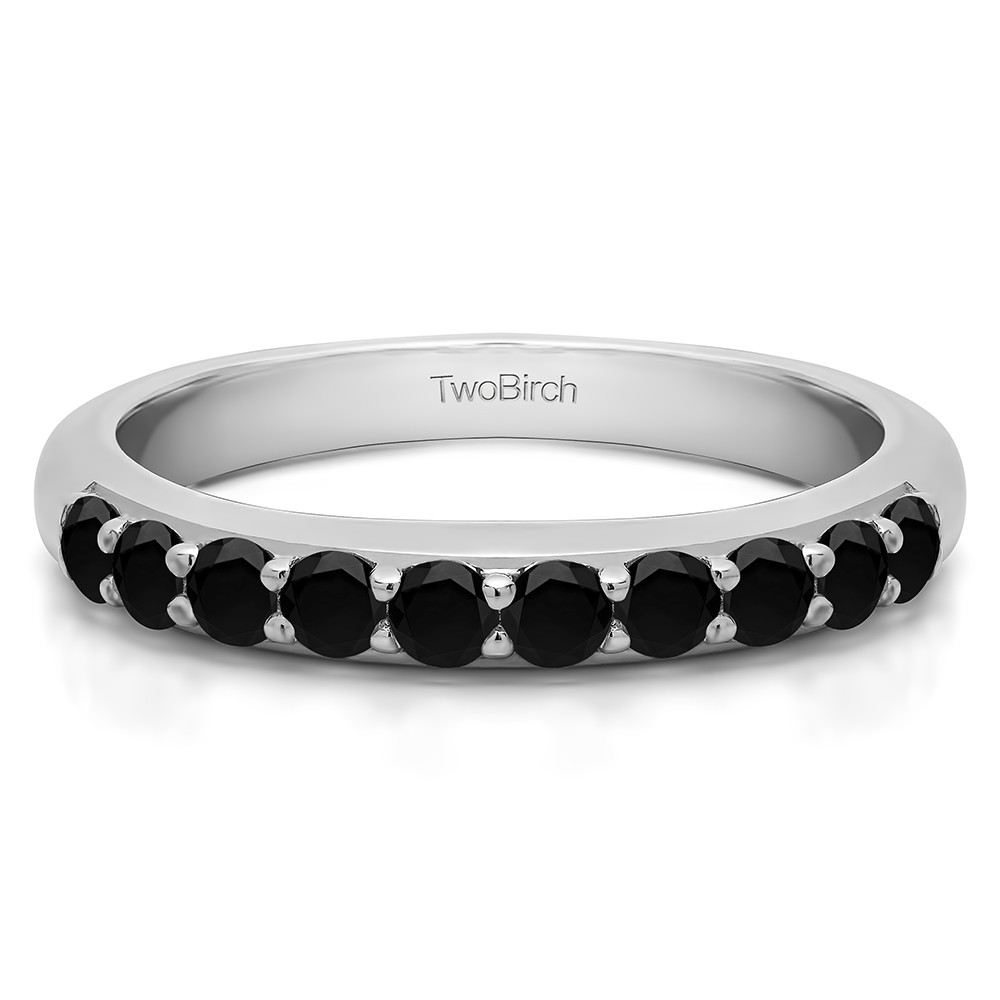 0.2 Carat Black Common Prong Set Wedding Ring