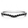 0.17 Ct. Black Delicate Contour Matching Wedding Ring