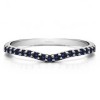 0.17 Ct. Sapphire Delicate Contour Matching Wedding Ring