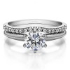 0.17 Ct. Delicate Contour Matching Wedding Ring