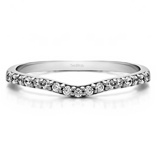 0.17 Ct. Delicate Contour Matching Wedding Ring