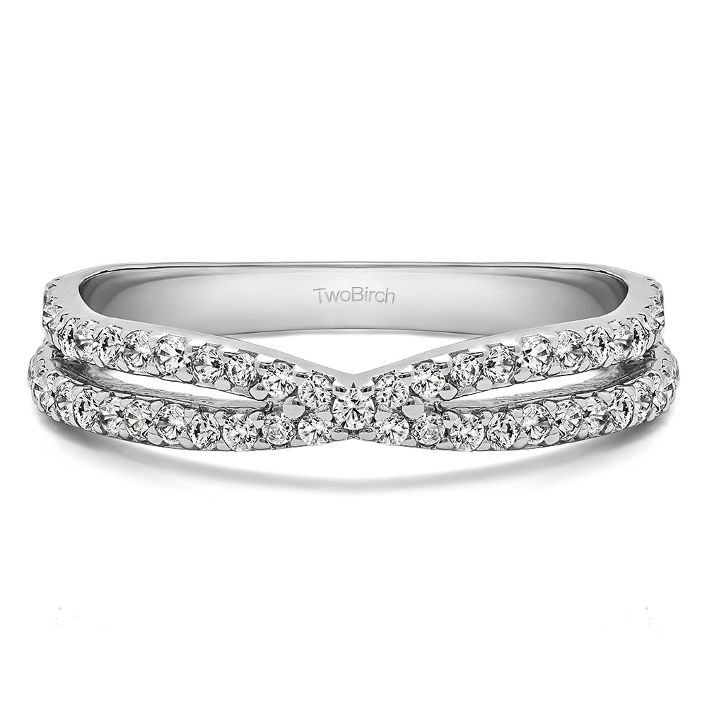 0.46 Carat Pave Cross Over Ring