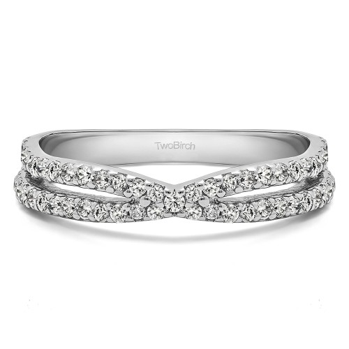 0.46 Carat Pave Cross Over Ring