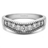 0.5 Ct. Wde Vintage Millgrained Contour Wedding Ring