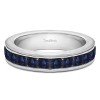 0.24 Carat Sapphire Twelve Stone Channel Set Straight Wedding Ring