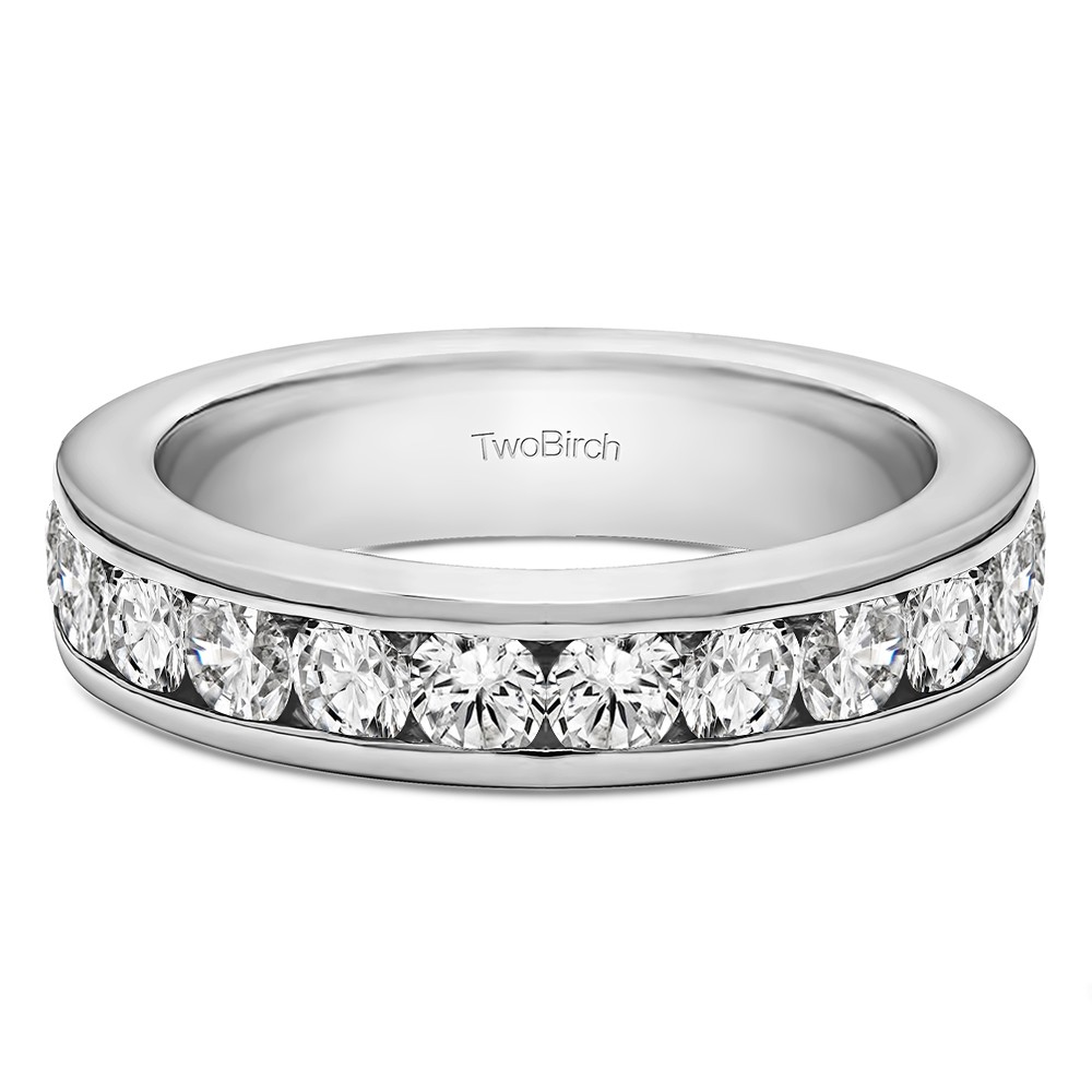 0.24 Carat Twelve Stone Channel Set Straight Wedding Ring