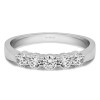 0.25 Carat Five Stone Shared Prong Pinched Shank Wedding Band