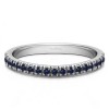 0.2 Carat Sapphire Twenty Stone Domed French Cut Pave Set Wedding Ring