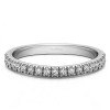 0.1 Carat Twenty Stone Domed French Cut Pave Set Wedding Ring
