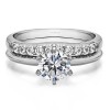 0.25 Ct. Ten Stone Curved Prong Set Wedding Ring