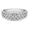 0.99 Carat Three Row Common Prong Wedding Ring