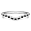 0.16 Ct. Black and White Twenty-One Stone Dainty Contour Wedding Band