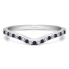 0.16 Ct. Sapphire and Diamond Twenty-One Stone Dainty Contour Wedding Band