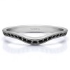 0.17 Ct. Black Thin Knife Edged Curved Anniversary Band