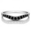 0.2 Ct. Black Millgrained Edge Shared Prong Shadow Band