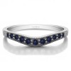0.2 Ct. Sapphire Millgrained Edge Shared Prong Shadow Band