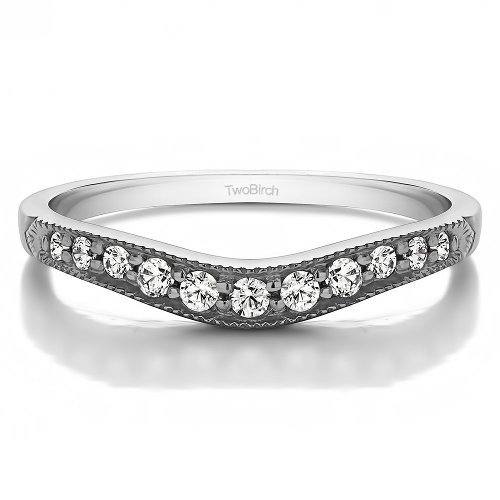 0.2 Ct. Millgrained Edge Shared Prong Shadow Band