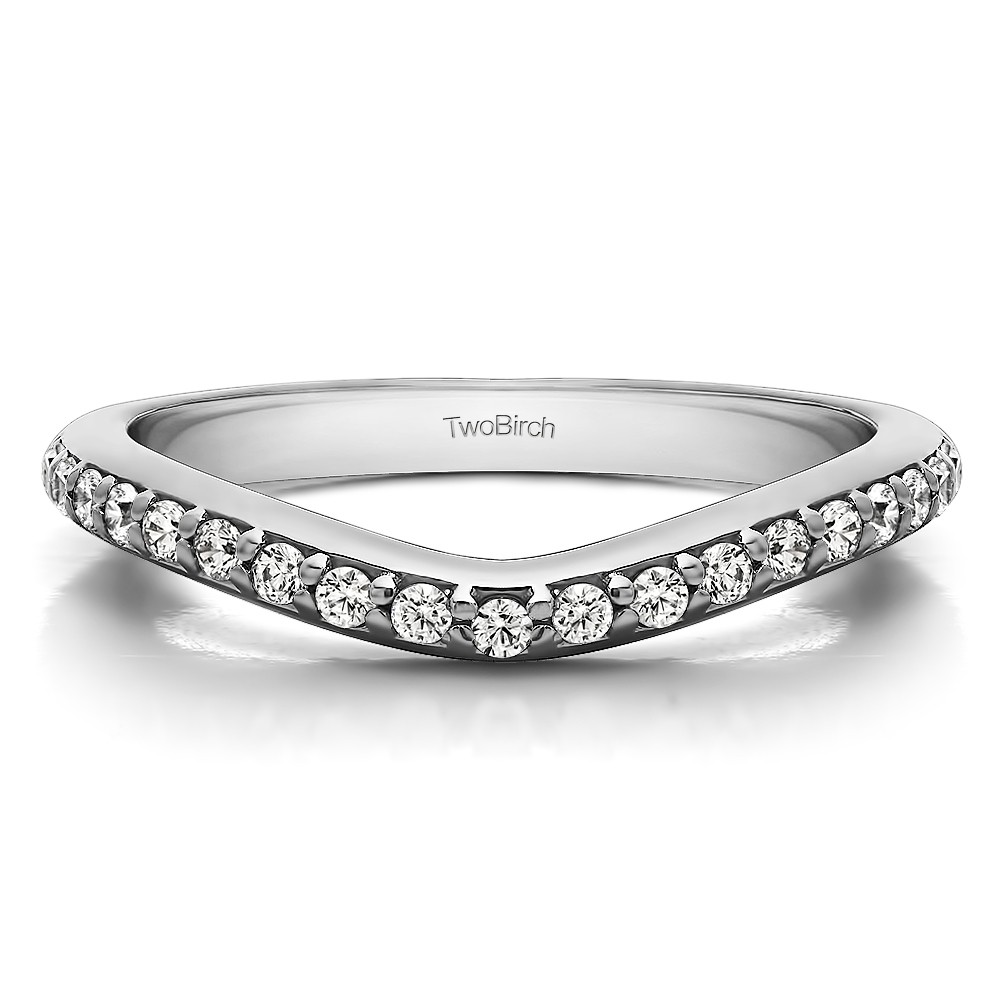 0.25 Ct. Nineteen Round Stone Double Shared Prong Contour Ring