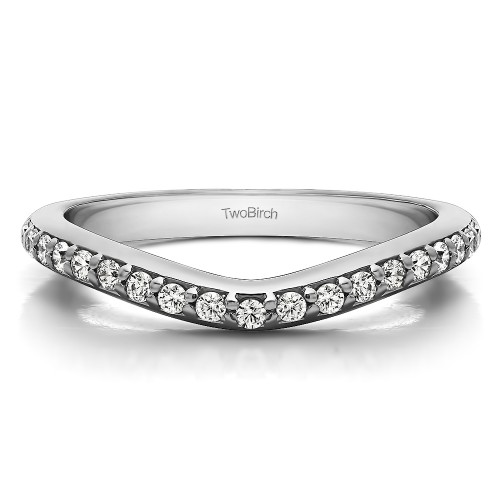 0.25 Ct. Nineteen Round Stone Double Shared Prong Contour Ring