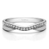 0.11 Ct. Metal Accented Curved Band